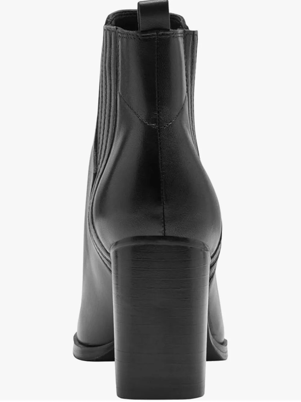 Marc Fisher Leather Ankle Boots Pointed Toe Block Heel Black Size 8 EUC